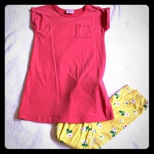 Hanna Andersson tunic and leggings.